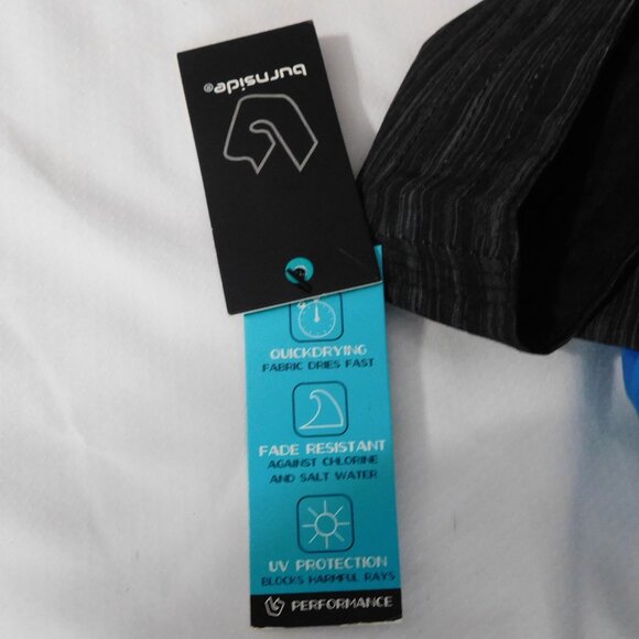 Burnside Black/Blue/White Board Shorts Men's 32 - Picture 7 of 8